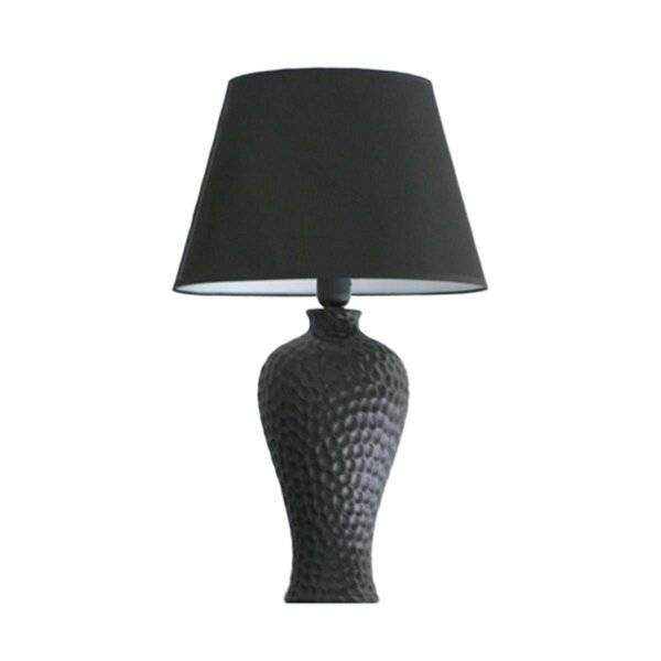 Star Brite Texturized Curvy Ceramic Table Lamp - Black ST4113